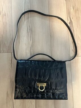 Vintage Parisian Real Leather Bag - Made In France